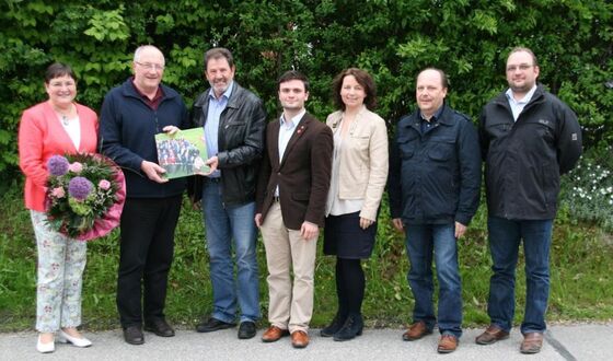 Abschied von Peter Barteit (2. v. l.) und Bernd Zauner (3. v. l.) aus der Kreistagsfraktion