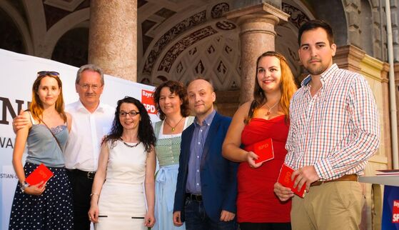 Marcella Isleb, Christian Ude, Anja König, Ruth Müller, Harald Unfried, Michaela Stangl und Ugur Sahin (v.l.n.r.)